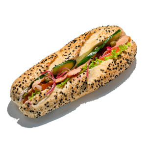 Smoked Salmon with Soft Cheese Baguette